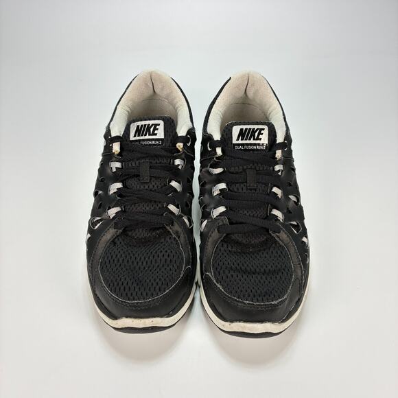 Nike Dual Fusion Run 2 Black White Running Shoes Sneakers 599564-005 Womens Sz 9 - Picture 3 of 10